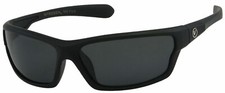 Nitrogen Mens Designer Sunglasses Polarized Lens -Black Matte Rubberized Frame
