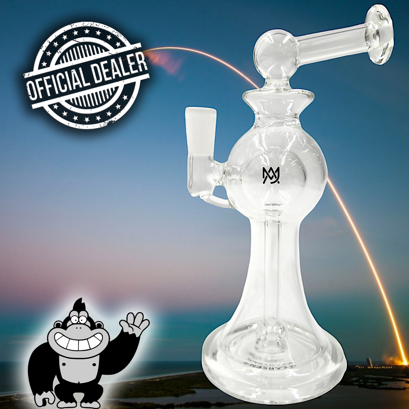 6" MJ Arsenal Apollo Glass PERCOLATOR Mini Beaker Bong Water Pipe