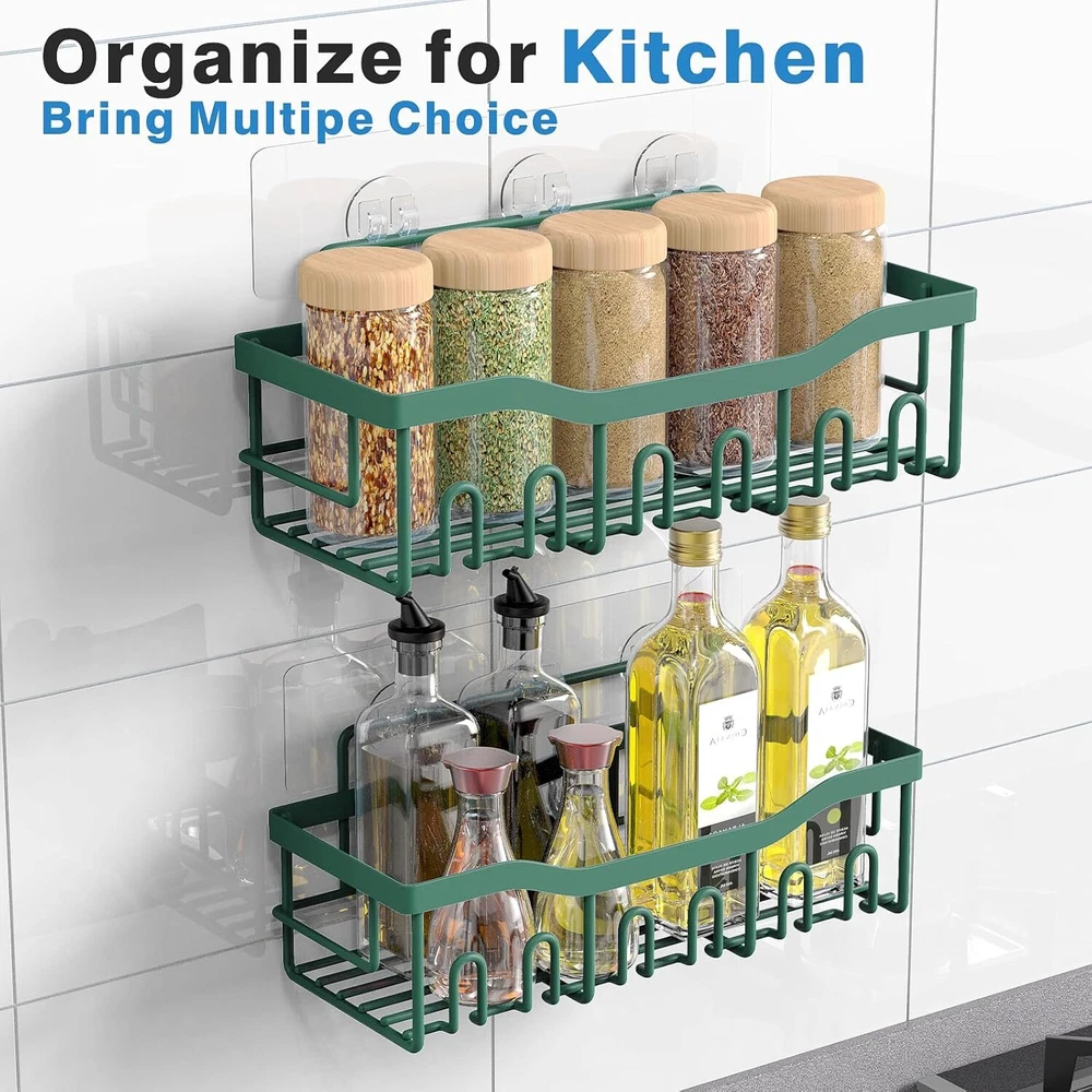 Shower Caddy 2 Pack,Adhesive Organizer for 2 PACK, Blackish Green Shower Caddy 2 Pack,Adhesive Organizer for 2 PACK, Blackish Green