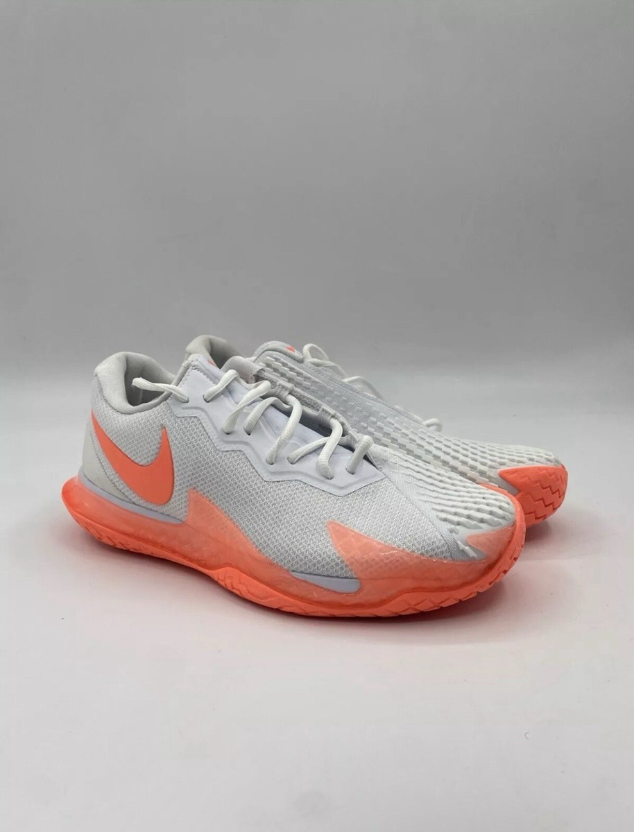 Nike Zoom Vapor Cage 4 RAFA White Bright Mango DD1579-106 Men's