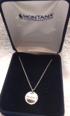 Montana Silversmiths Silver Shiny Necklace Pendant Purpose + Faith With Box ECU