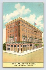 Postcard Louisiana New Orleans LA Lafayette Hotel 1950 Posted Linen
