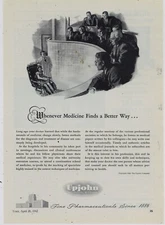 1942 Upjohn Pharmaceuticals Ad: Whenever Medicine Finds a Better Way. Kalamazoo