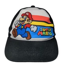 Super Mario Boys Strapback Hat Multicolor One Size Adjustable Embroidered