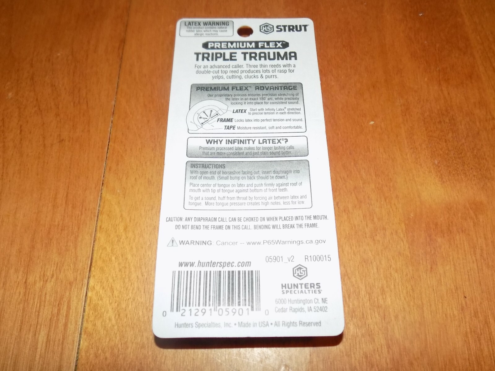 HS STRUT Premium Flex Triple Trauma Hunter Wild Turkey Hunt Hunting Call NEW