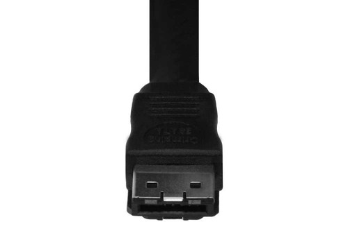 1M METER 100CM eSATA TO eSATA EXTERNAL TRIPLE SHIELDED CABLE FLAT LEAD 3GBPS - Picture 3 of 3