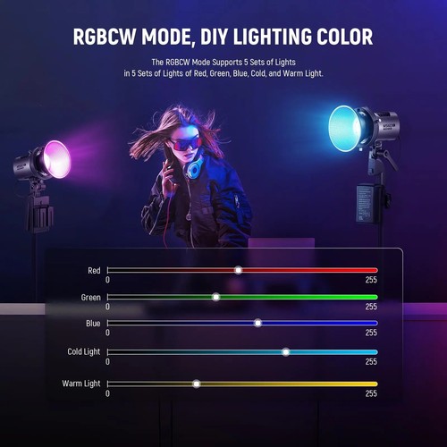 NEEWER MS60C RGB COB LED Video Light 65W 2.4G/APP Control Outdoor Photography - Picture 7 of 9