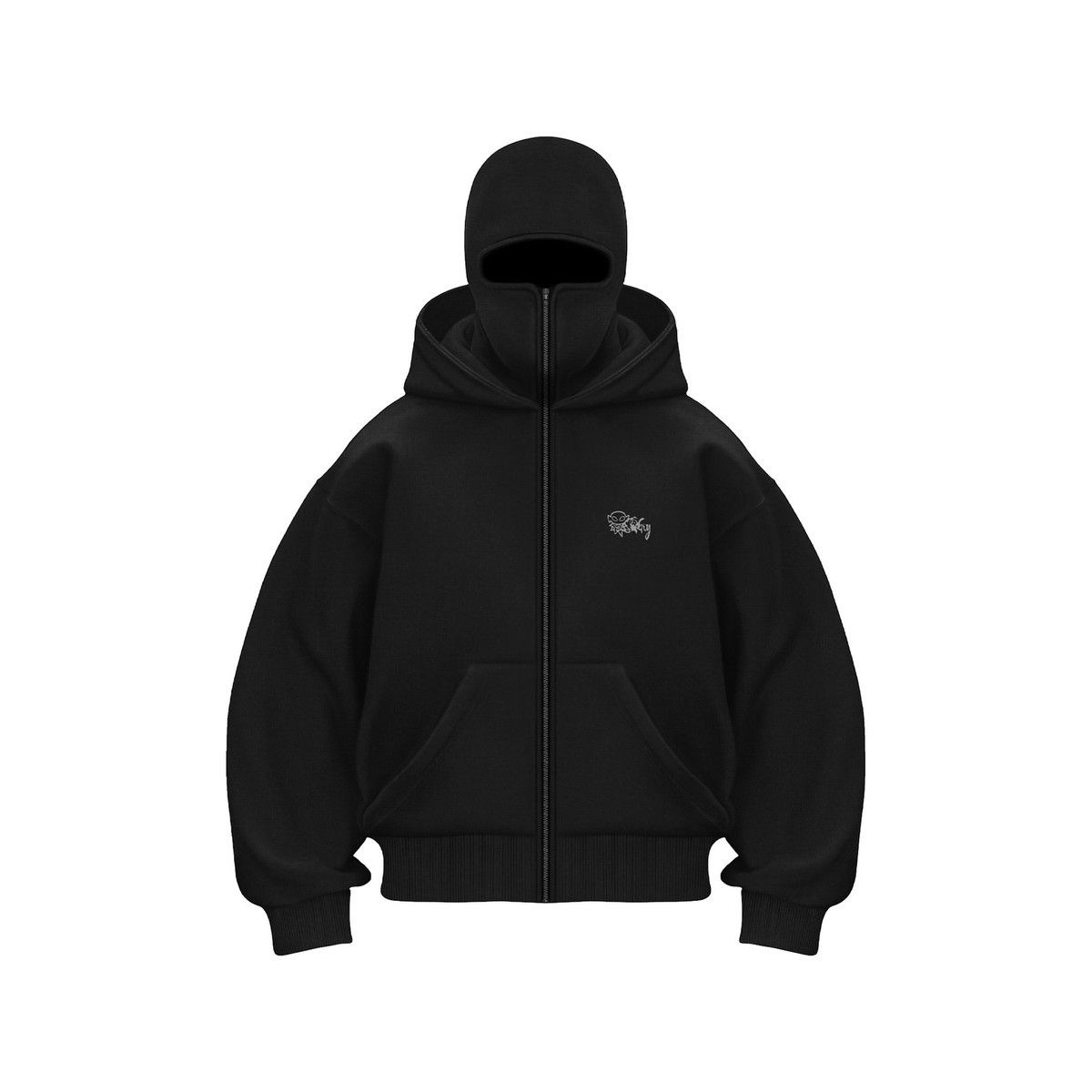 Balaclava Hoodie With Built In Balaclava Zip Hoodie Men-Resistant