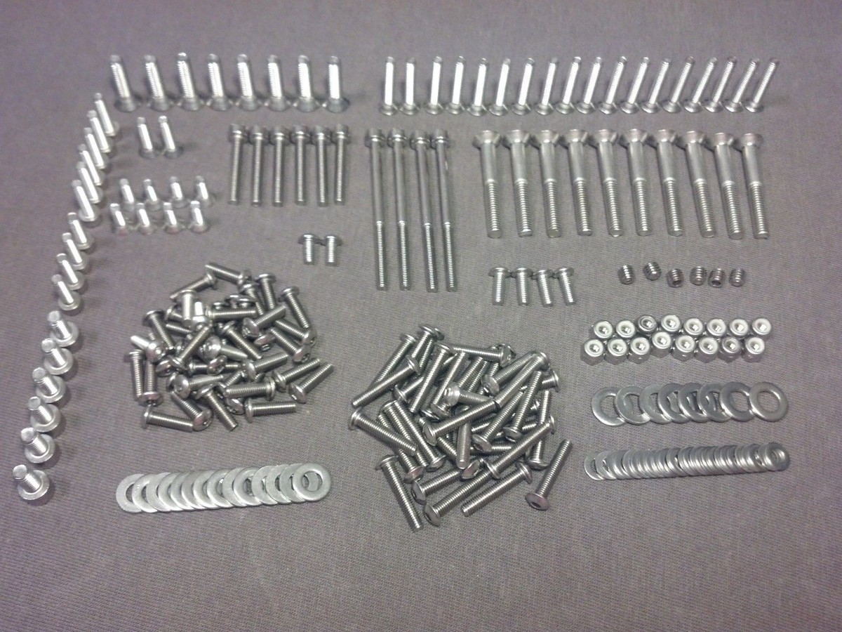 Hot Bodies R8 Stainless Steel Hex Head Screw Kit 200++ pcs 1/8