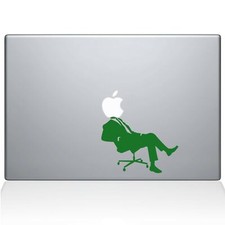 The Decal Guru 1006-MAC-12M-LG Apple CEO Vinyl Sticker, 12" Macbook, Green