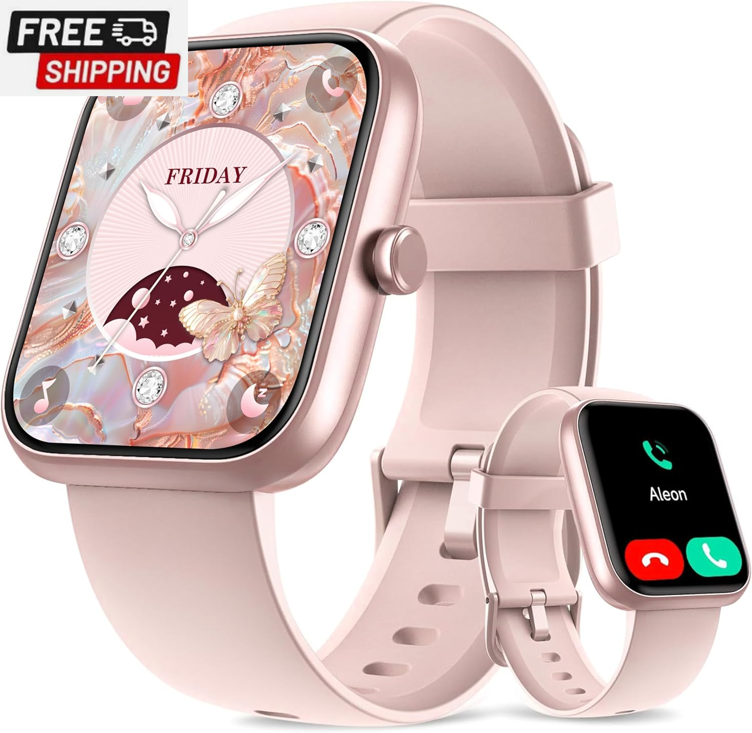 KALINCO 1.83-inch Smartwatch for Women & Men with Alexa, Fitness Tracking & Call Answering