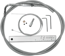 Magnum BYO Build Own Throttle Cable Kit Stainless 52" Harley FL FX XL 393529