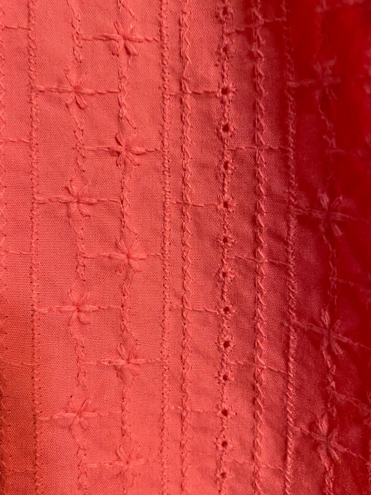 Onque Eyelet Button Up Blouse Size Large - image 4