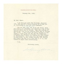Lou Henry Hoover Typed Letter with Autograph Dated 1926 - Authentic!
