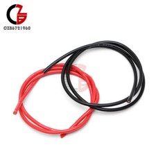 Black Red 10 AWG Silicone Gauge Wire Flexible Copper Stranded Cables for RC