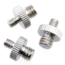 3x CAMVATE Double Male Screw Adapter Converter 1/4"-20 to 3/8"-16 fr Camera/Trip