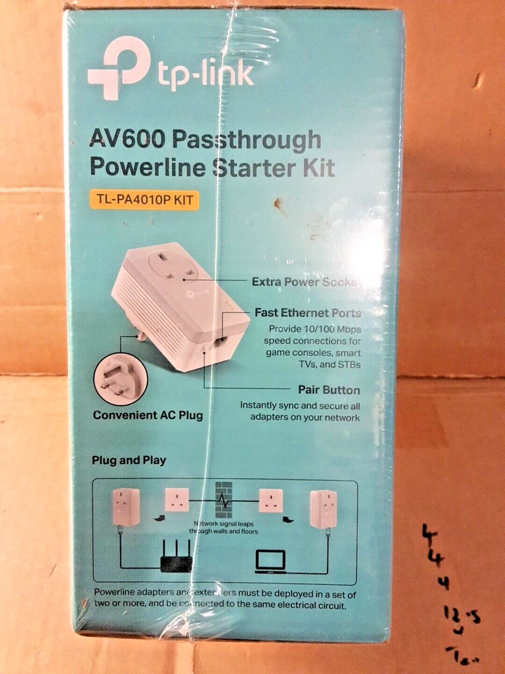 TP-Link TL-PA4010P KIT AV600 Passthrough Powerline Starter Kit TL-PA4010P V5.0 - Image 3 of 4