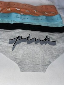 Victoria Secret PINK 5 Pack Panty Lot Women's L XL XXL NEW Bikini Hipster Cotton