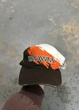 Vintage 90’s Cleveland Browns NFL Pro Line Logo Athletic Splash Snapback Hat 