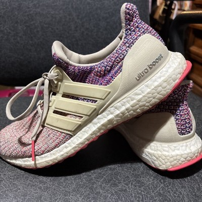 Adidas UltraBoost Women Size 10 Pink static Prime knit Running Shoes 
