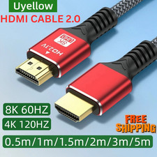 8K HDMI Cable 2.1 High Speed 8K@60Hz, 4K@120Hz 144Hz 48Gbps UK
