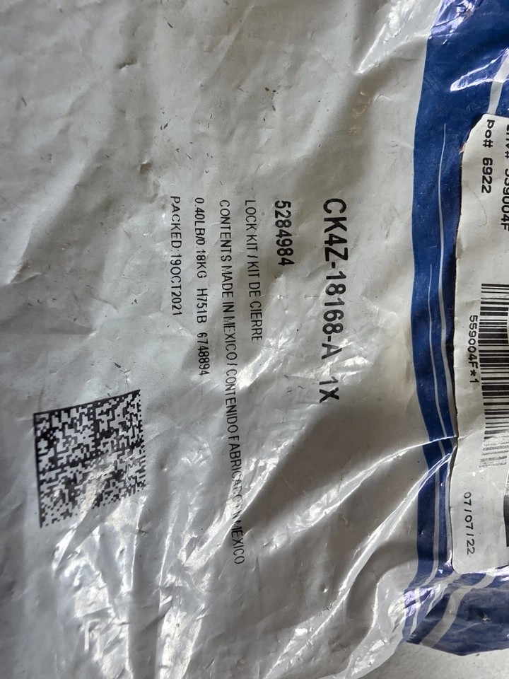 Cilindro de bloqueo genuino Ford Transit-150/250/350/350HD CK4Z-18168-A Foto 4 de 4