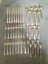 Vintage 43 Pc. Rogers Glendale Stainless Flatware Korea Forks Tea Spoons Knives