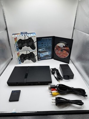 Sony PlayStation 2 Slim Console Bundle Tested Cleaned Working SCPH-7701