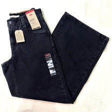 Levi  s  94 Baggy Wide Leg Jeans 25 x 31   NWT   Black Denim   Mid Rise