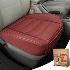 Car Seat Cover for Luxury  Comfort - PU Leather, Anti-Slip, 1 piece Dull-red