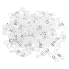 100pcs Eyeglass Chain Connector Strap Holder Chain End Loop White Silver