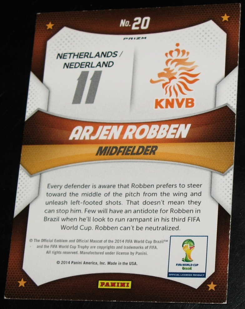 2014 Panini Prizm World Cup - Stars Arjen Robben #20 Silver