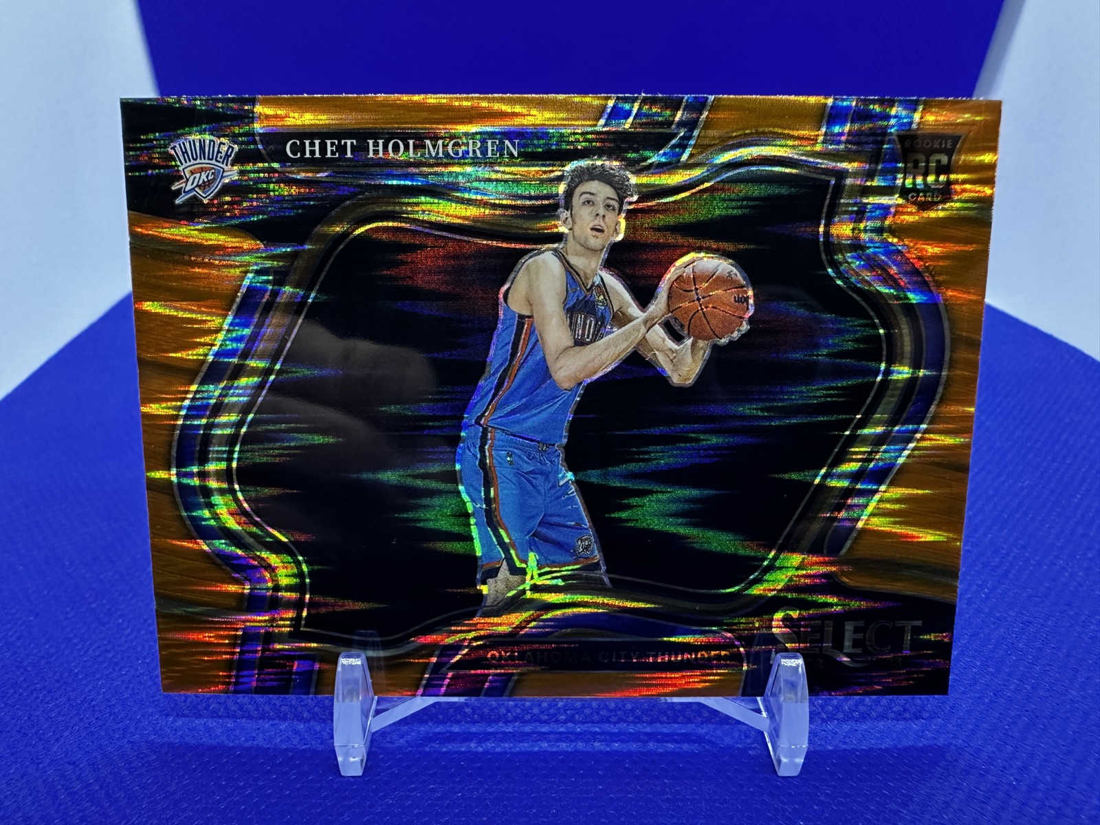 2022-23 Panini Select - Courtside Chet Holmgren #296 Orange Flash Prizm (RC)
