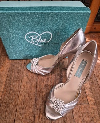 silver heels with blue dress Lace-Up Long Sweetheart Satin Prom Dress with Corset– PromGirl main image 0