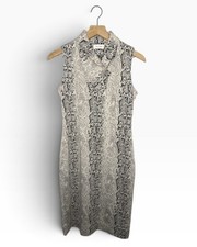 Calvin Klein Snakeskin Print Shift Dress 6