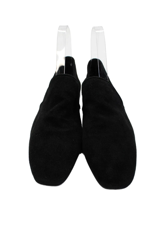 Aquatalia Womens Textured Suede Lined Slip On Shoes Black Size 10 - Image 2 of 4