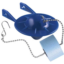 2 In. Blue Toilet Flapper with Float Used in Various 2-Piece Toilets
