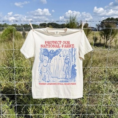 Comfort Colors Cryptid National Parks Shirt, 90s Protect Our Parks Tee