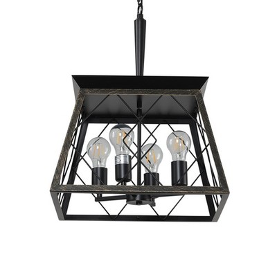 20'' Farmhouse Pendant Light 4 Lights Hanging Lamp Gold LED Chandelier Fixtures