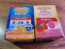 Emergen-C ~Immune+ ~Super Orange Flavor ~10 Packets ~Exp. 1/26 ~New/Dented Box
