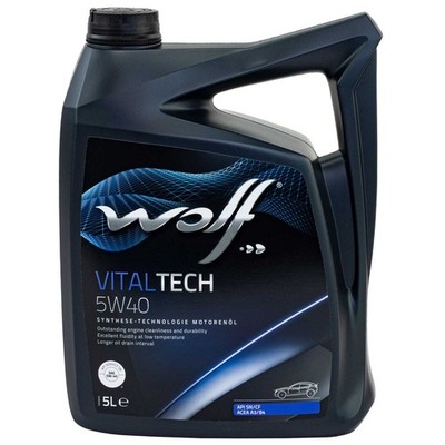 Motoröl WOLF VITALTECH 16116 SAE 5W40 5 Liter für Renault Seat Skoda VW Porsche