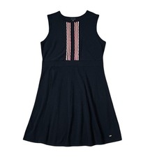Tommy Hilfiger Dress Size XL Navy Blue Knit Sleeveless Stretch Classic Prep