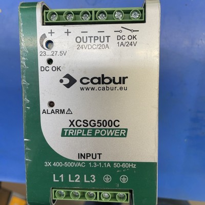 Cabur XCSG500C Triple Power 3 Phase Power Supply 400-500 Vac 24 Vdc 20A