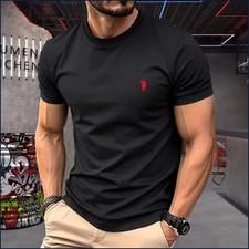 Men's 2026 100 Pure Cotton Round Neck Short Sleeved Cotton T-Shirt, 100 Cotton