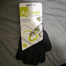 Agloves Touchscreen Winter Gloves Black Unisex M/L Texting iPhone Tablet NIP