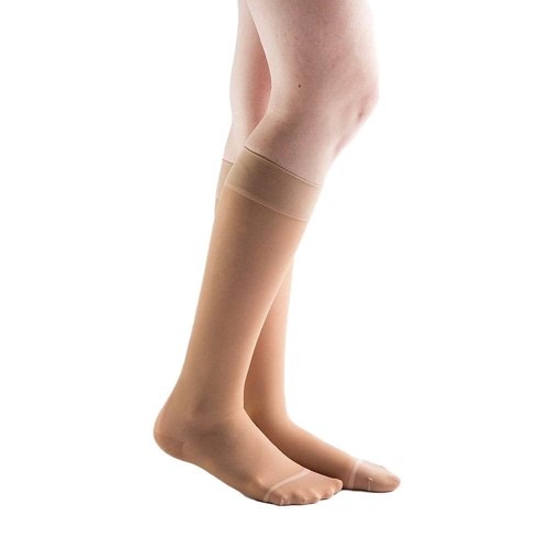 15-20 mmHg Knee High Sheer Compression Socks for Women, Closed Toe, Breathabl...