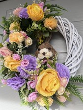 Easter Bunny Artificial Floral Wreath