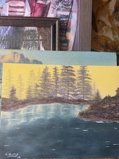 G. Murphy Signed Oil Painting on Canvas Landscape Trees Lake Nature Realism 2008