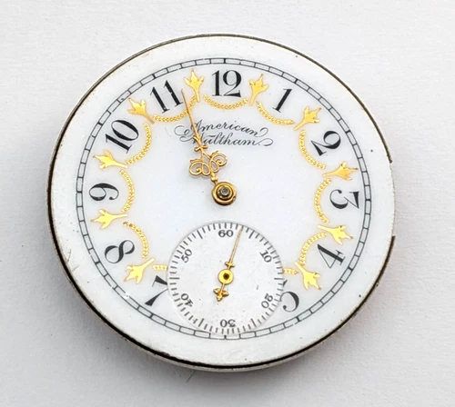 Antique WALTHAM Fancy Dial Grade X 1890 11j 6s 34mm Pocket Watch PARTS or REPAIR