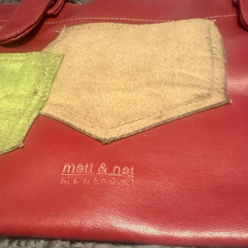MATT & NAT Schultertasche Montreal Rot Kunstleder Mehrfarbig Tasche - Bild 3 von 13